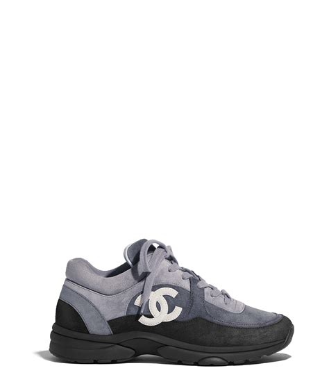 mens chanel all black sneakers|chanel sneakers black and grey.